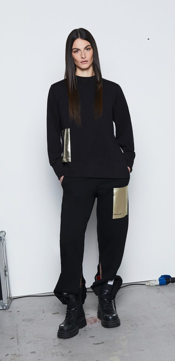 PANTALONI IN FELPA CON SPACCHI